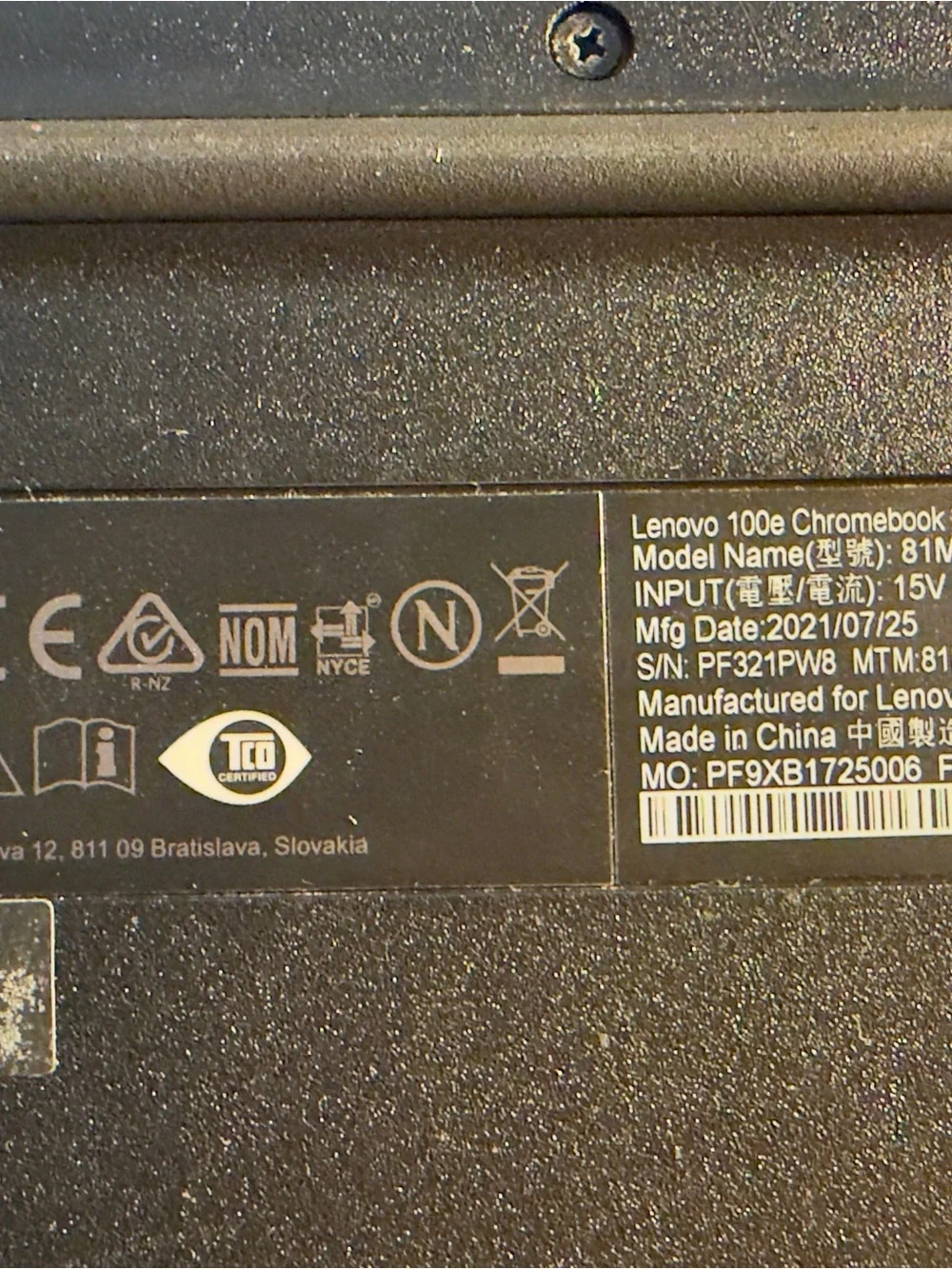 Lenovo Black Laptop with Charger and AC Adapter